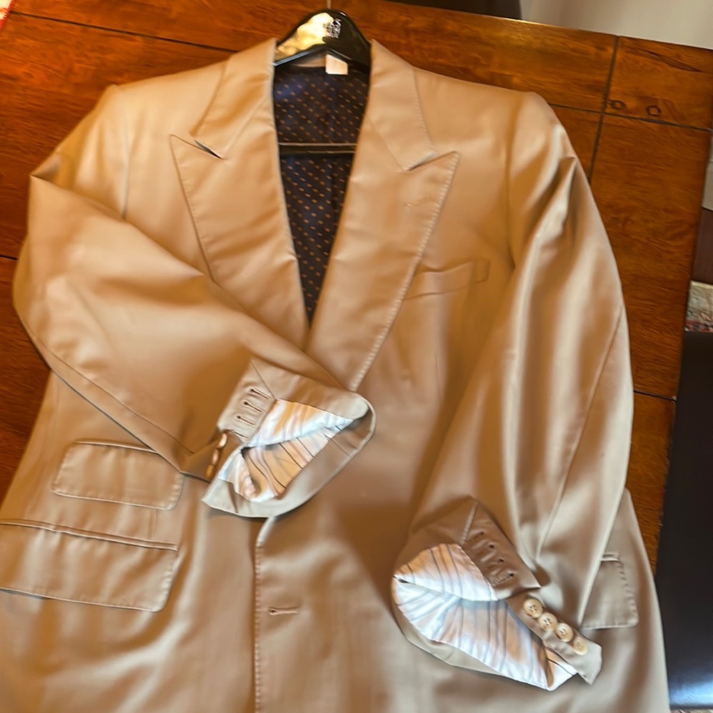 Domenico Spano CUSTOM Saks Fifth Avenue British tan sport coat, 46R